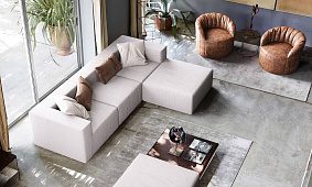 Компактный бескаркасный диван Драм для дачи белого цвета